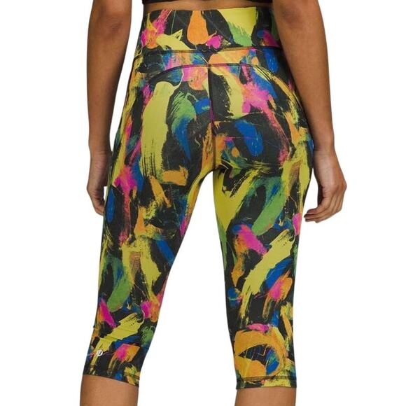 Lululemon Invigorate High-Rise Crop 17" Undertone Black Multi Women's Size 2 NWT - Picture 2 of 12